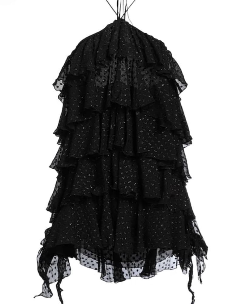Blumarine Black Ruffle Dress - Image 2