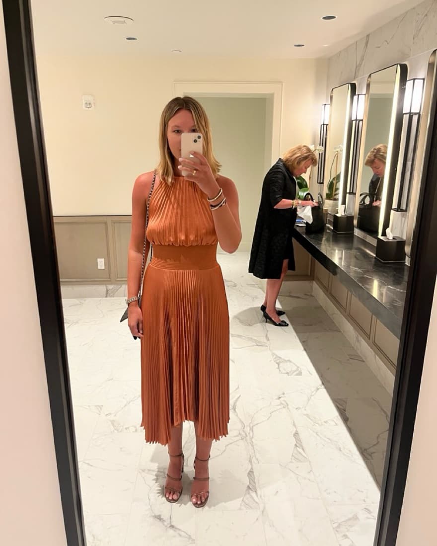 ALC Pleated Dress - Image 4