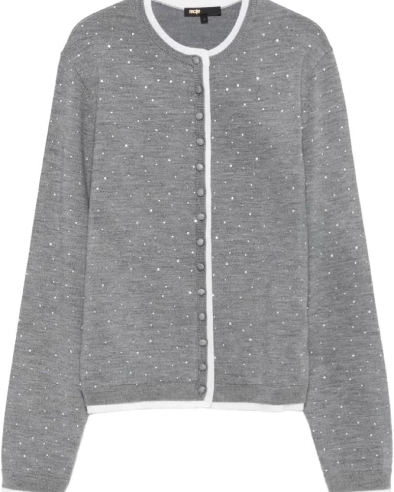 Maje Rhinestone Cardigan - Image 1