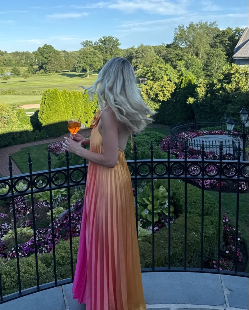 Delfi Ombre Satin Maxi Dress - Image 3