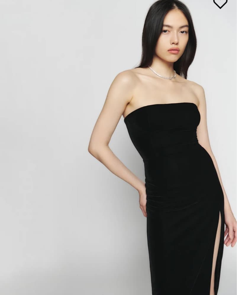 Reformation Camden Velvet Dress - Image 1