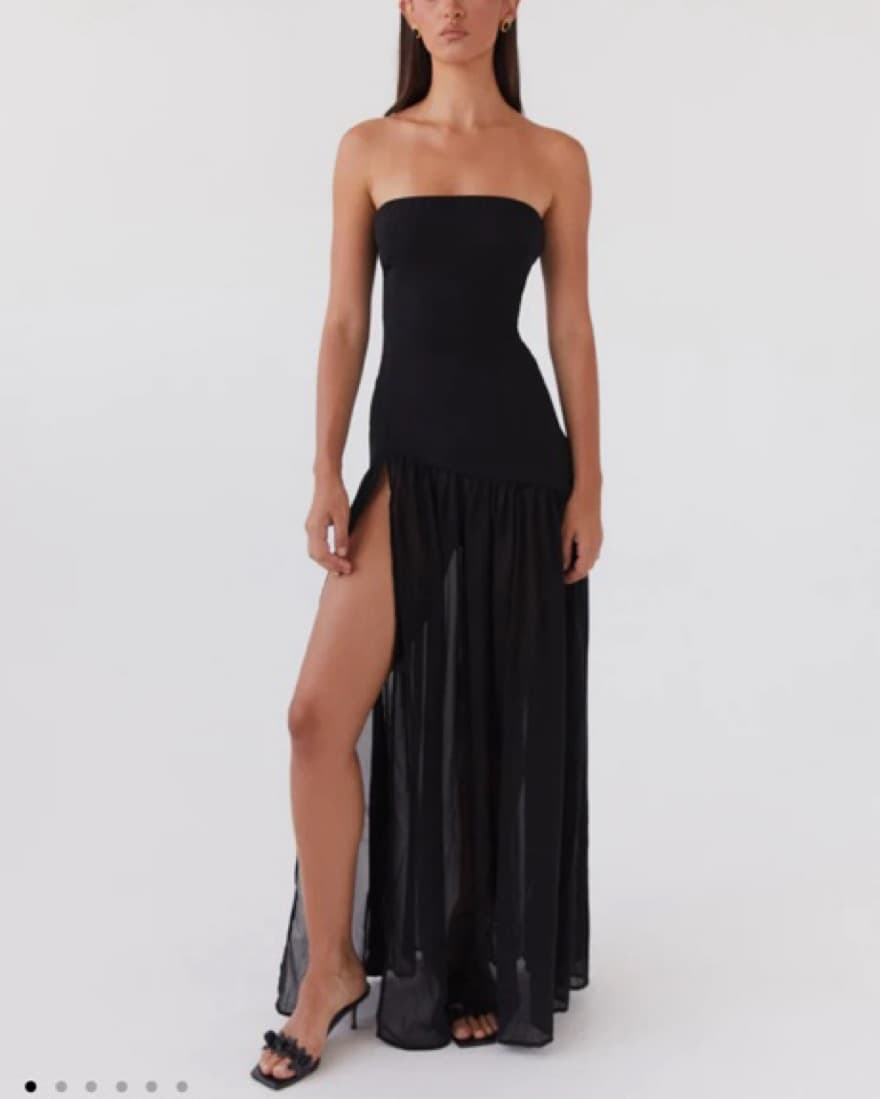 Peppermayo Black Strapless Maxi Dress - Image 1