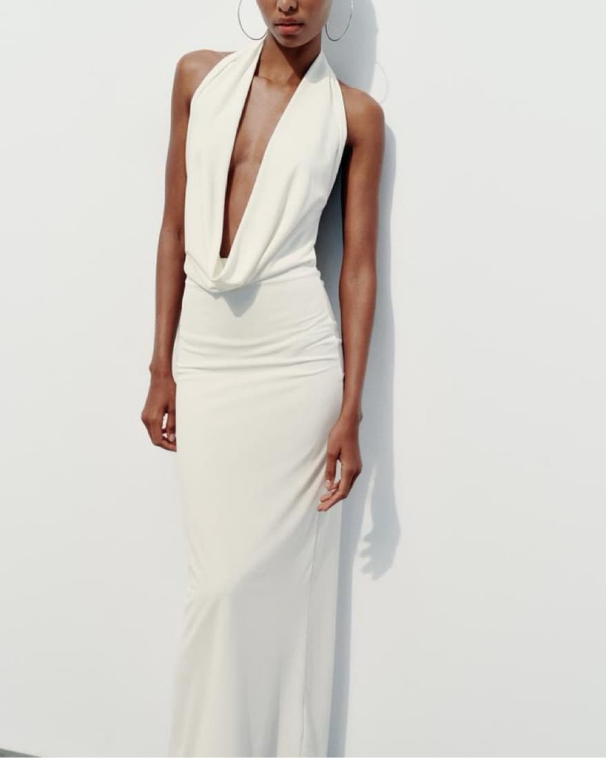 Zara draped halter dress - Image 3