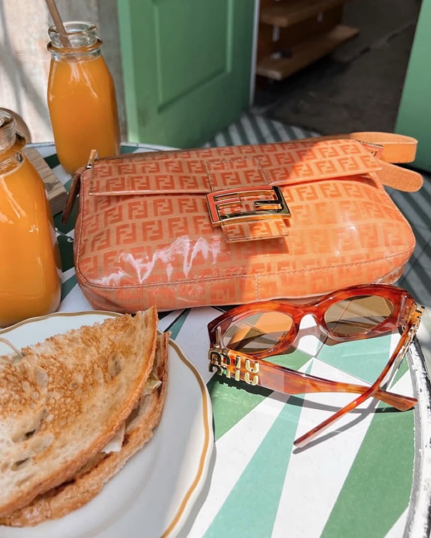 Vintage Orange Fendi Handbag - Image 1