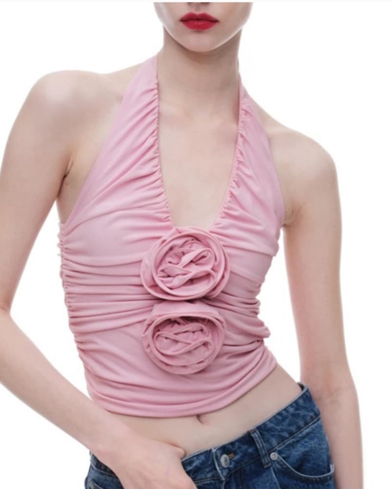 Magda Butrym X HM Pink Halter Top - Image 1