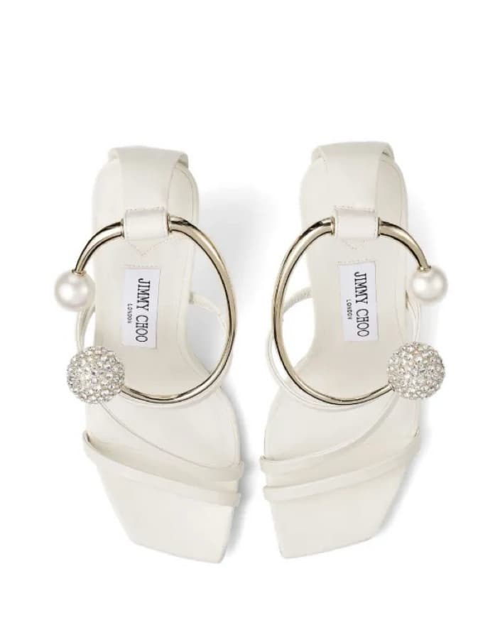 $2,050 Jimmy Choo Ottilia 90 White Heels - Image 2