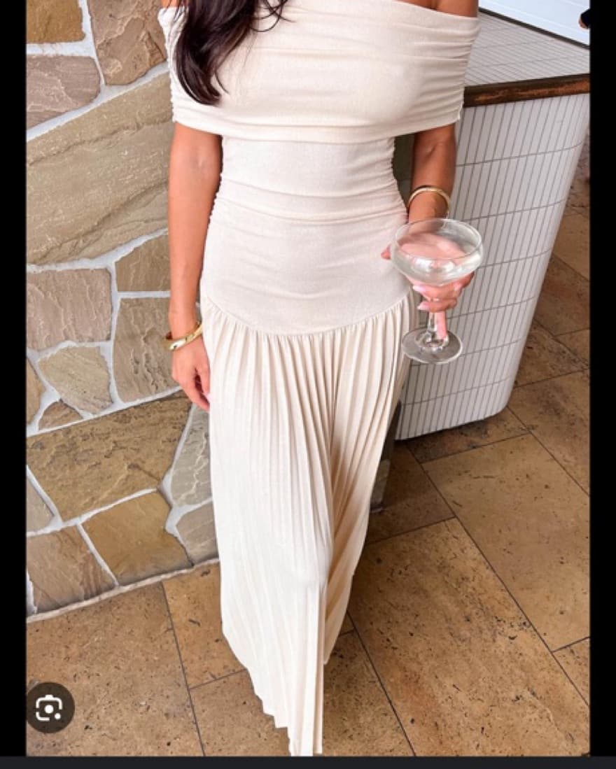 Lioness Off The Shoulder Pleated Dress  - Image 4