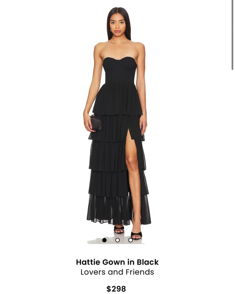 Lovers And Friends Hattie Gown in Black - Image 1