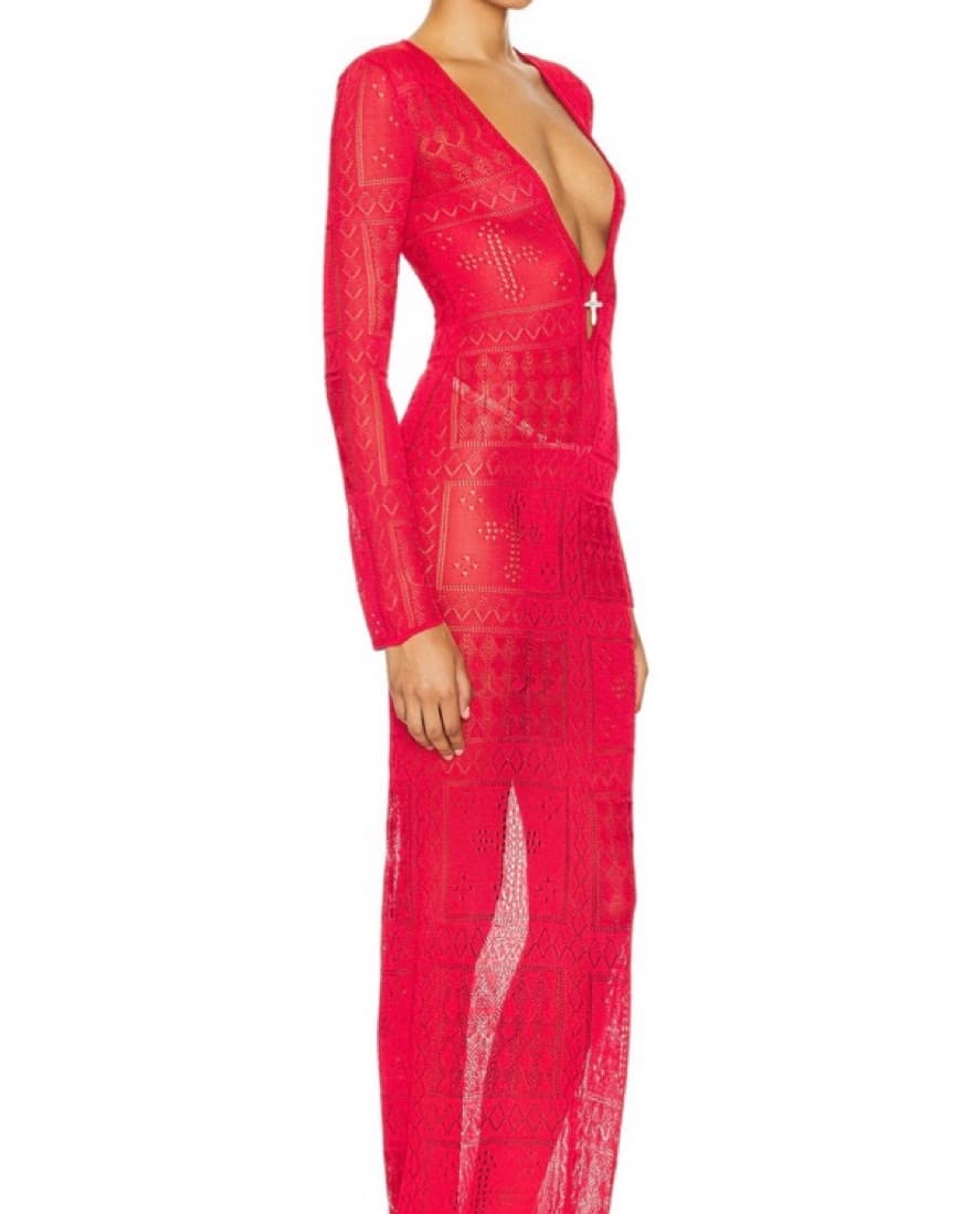 Estrel Maxi Dress In Red - Image 2