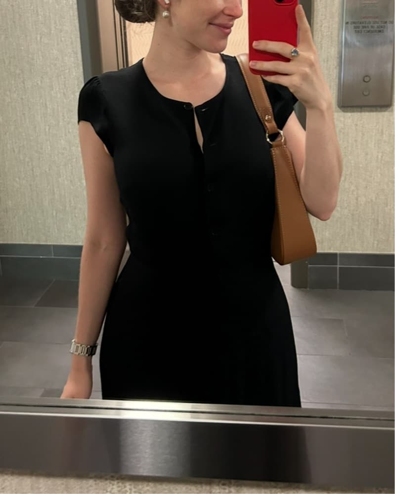 Black long dress from Reformation - Image 2
