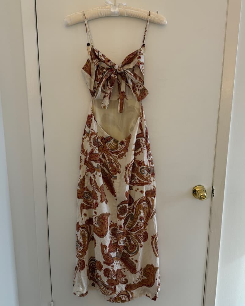 FAITHFULL the Brand Linen Paisley Dress - Image 5