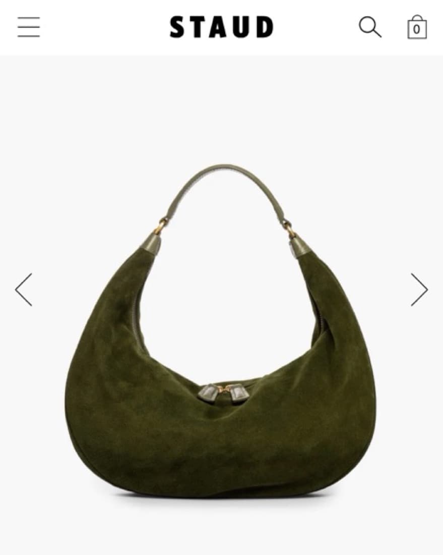 Staud Suede Shoulder Bag - Image 1