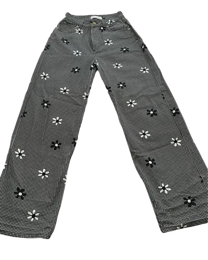 Heavy Manners Gingham Floral Pants - Image 3