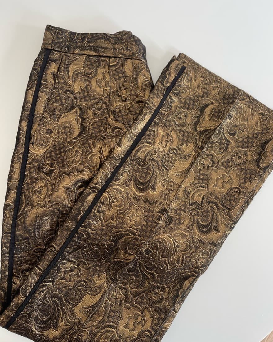 Sandro Gold Broccade Pants ($370) - Image 3