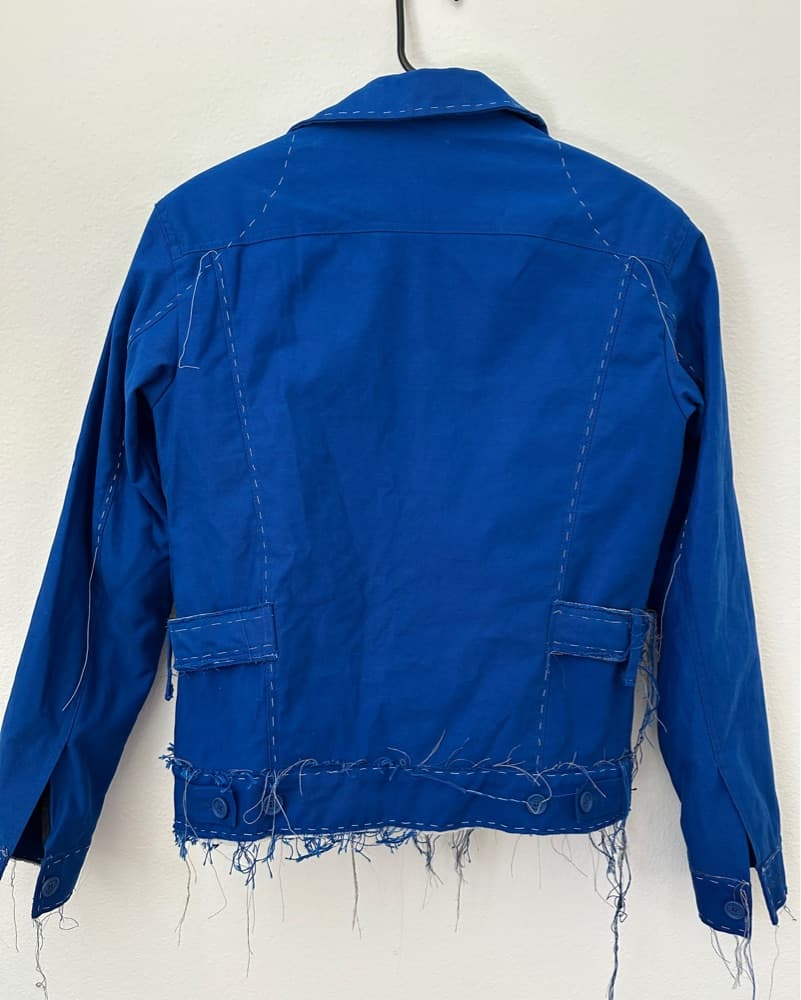 One Of A Kind Off-White Blue Jacket - Image 4