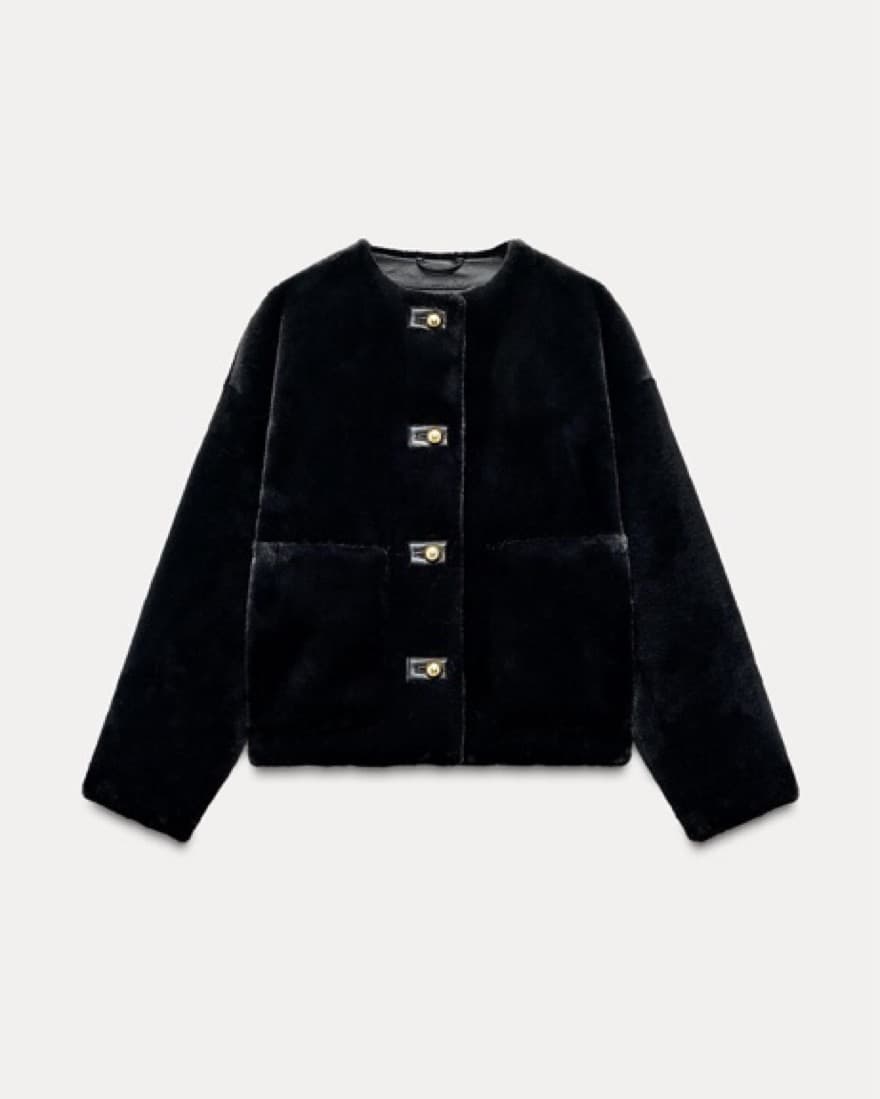 Zara Faux Fur Jacket - Image 4