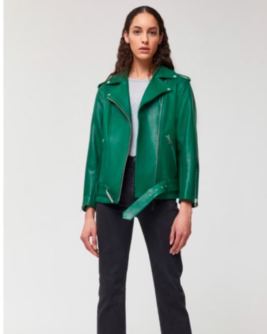 Mackage Green Oversized Leather Jacket - Image 1
