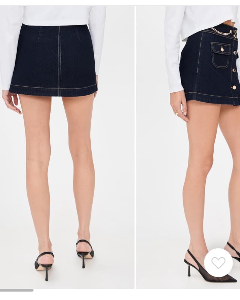 Chic Denim Skirt with Metallic Accents - Image 2