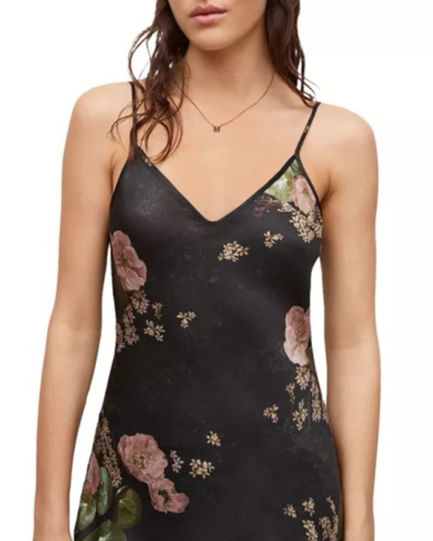 ALLSAINTS Bryony Black Floral Dress - Image 3