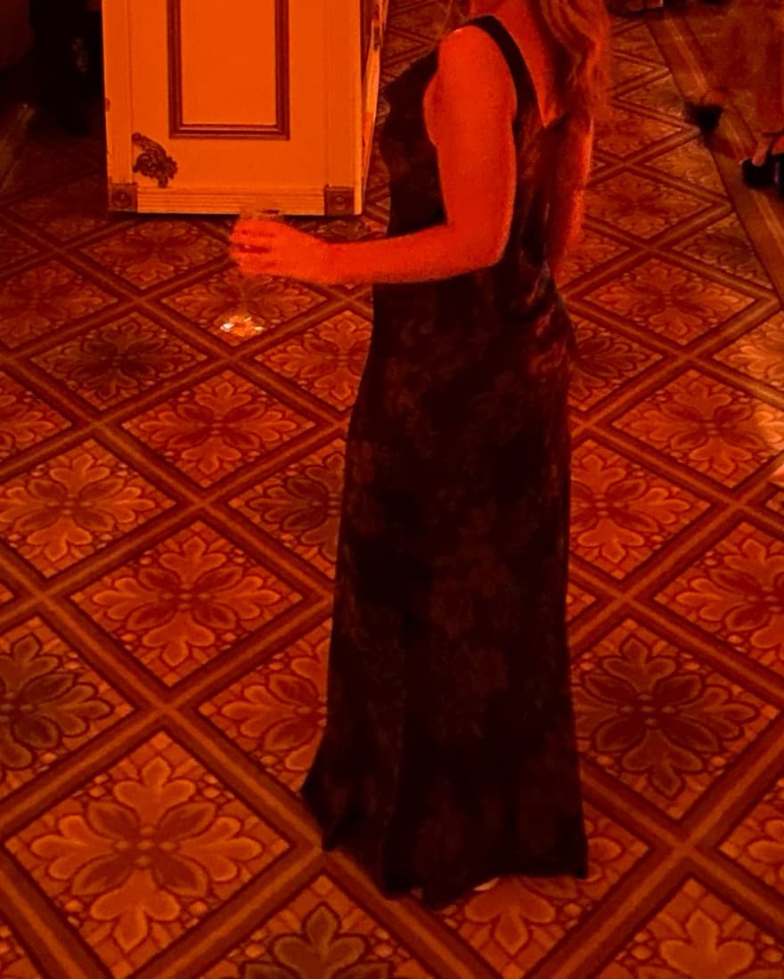 Reformation Black Silk Dress - Image 2