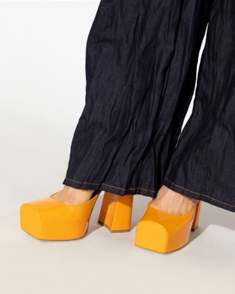 Bottega Veneta Orange Pumps  - Image 2