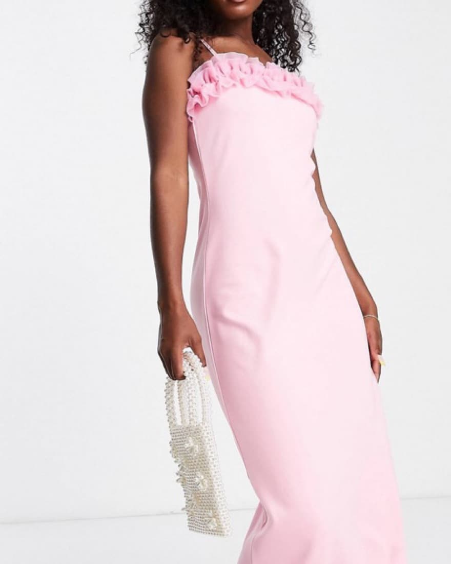 Beautiul pink midi dress - Image 2