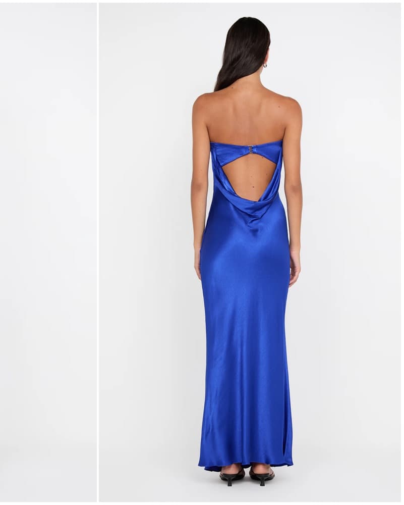 Mediterranean Blue Strapless Dress - Image 5