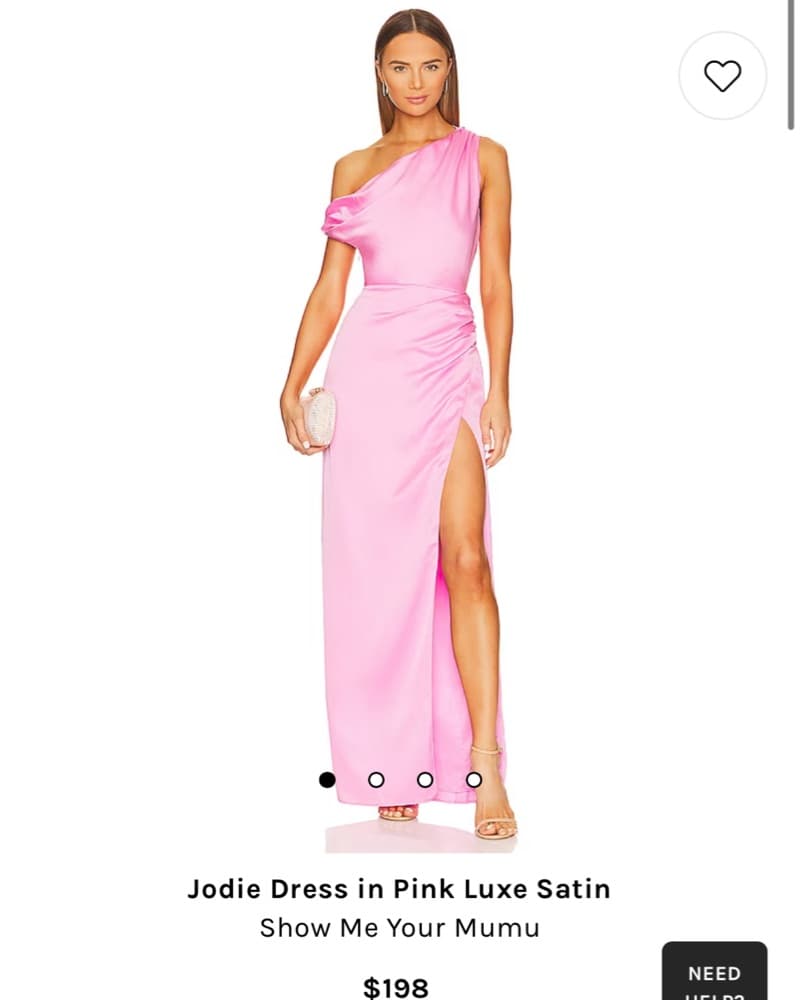 Jodie Dress in Pink Luxe Satin - Image 1