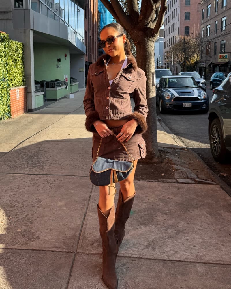 Danielle guizio Brown Skirt Set - Image 2
