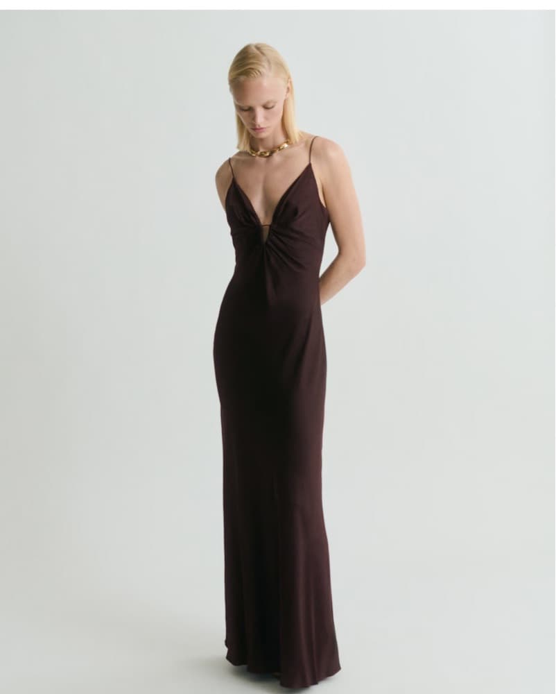 Dark Brown Mango Dress  - Image 3