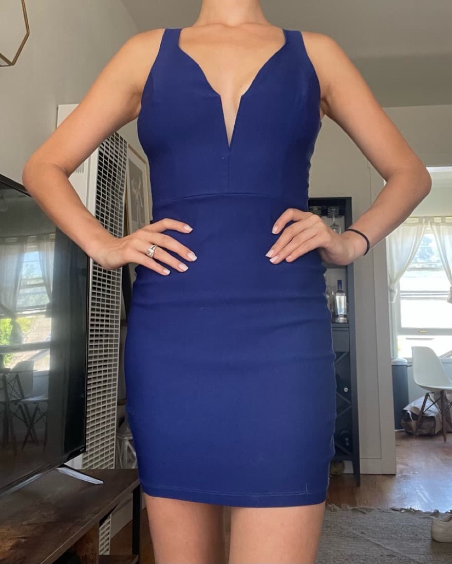 Windsor Blue Bodycon Dress - Image 1