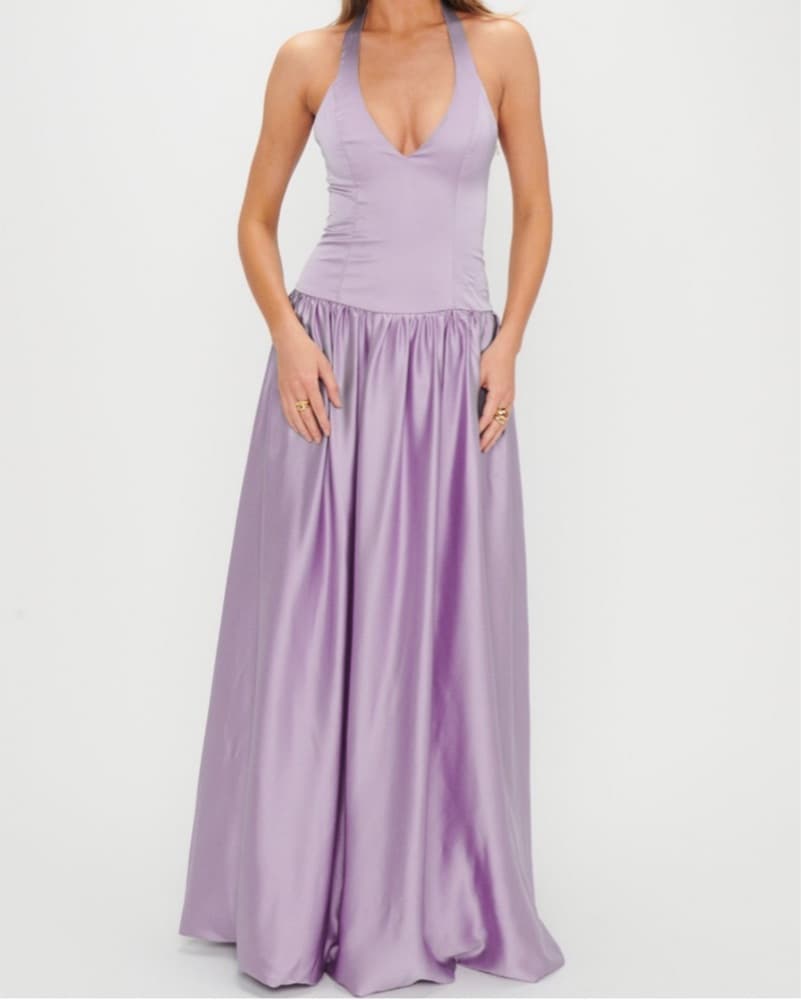 Show Me Your Mumu Lavender Halter Gown - Image 1