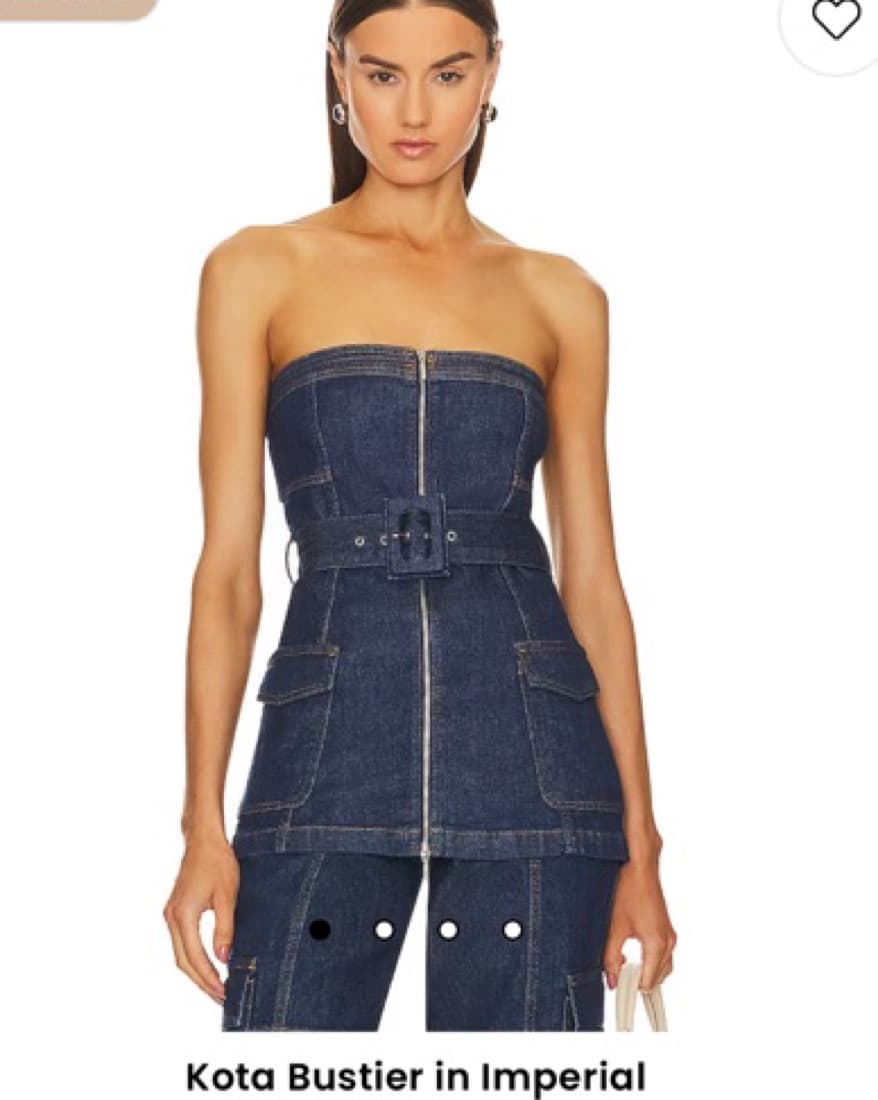 Simkhai Strapless Denim Top  - Image 1