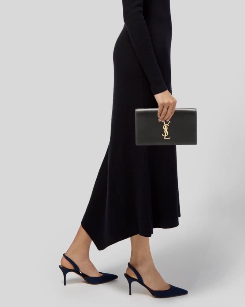 $1,300 Saint Laurent Casandre Clutch Bag - Image 3