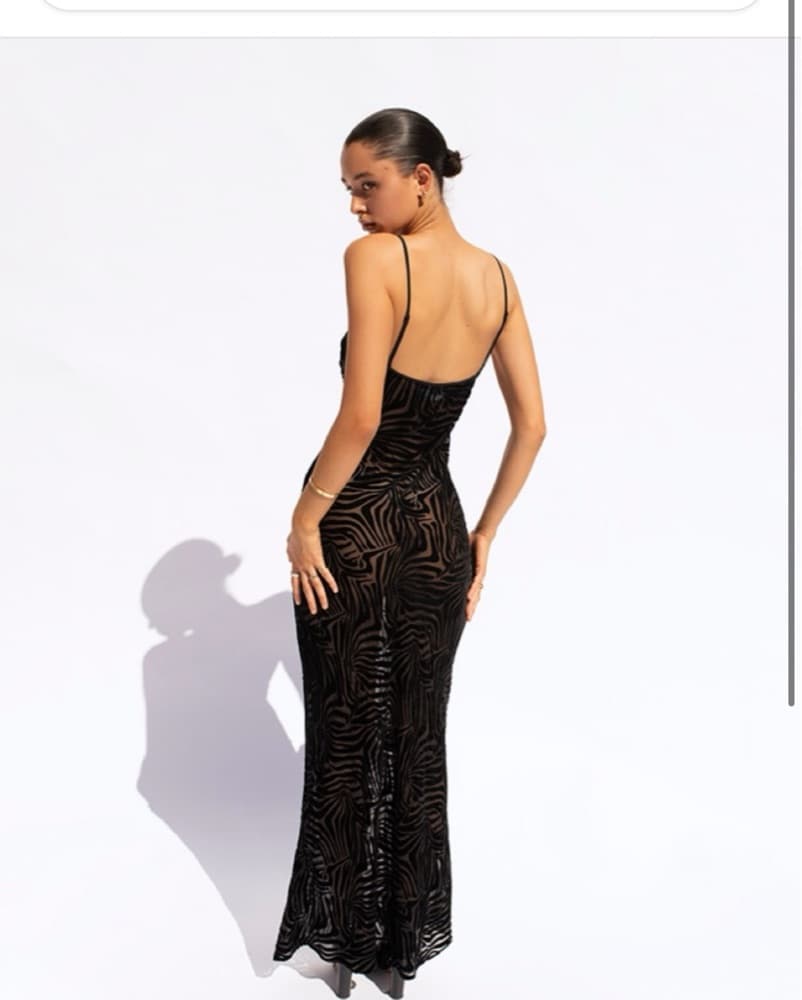 Black Relisation Par Sheer Zebra Dress - Image 3