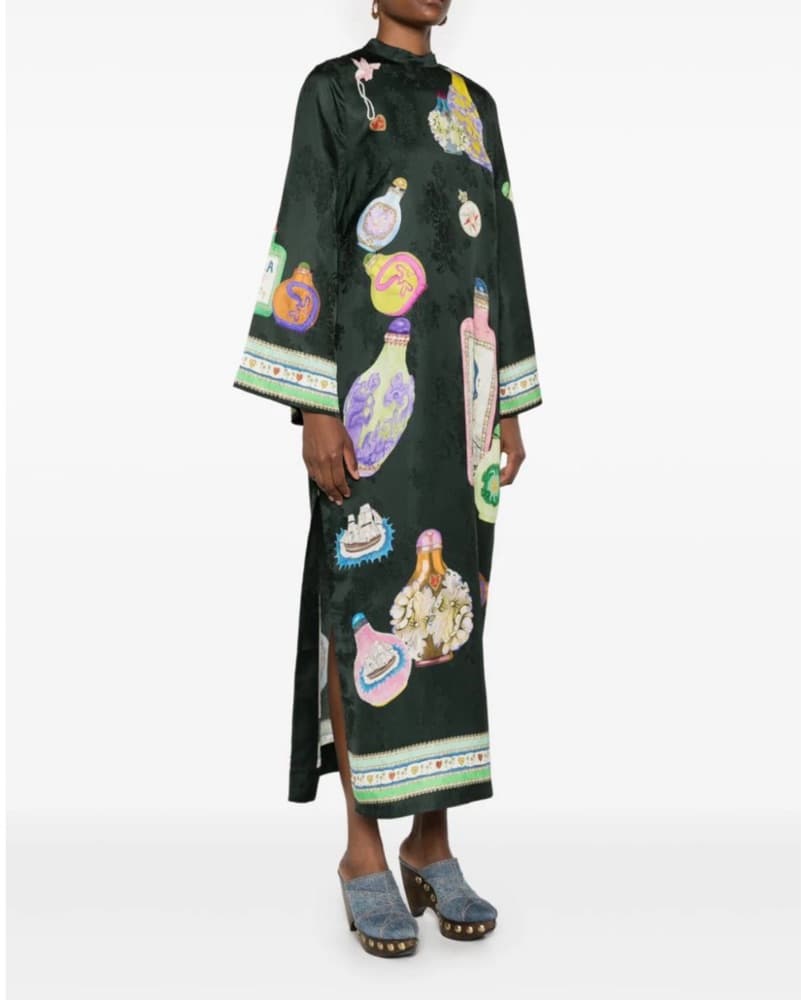 Alemais Royal Printed Jacquard Midi Drew - Image 1
