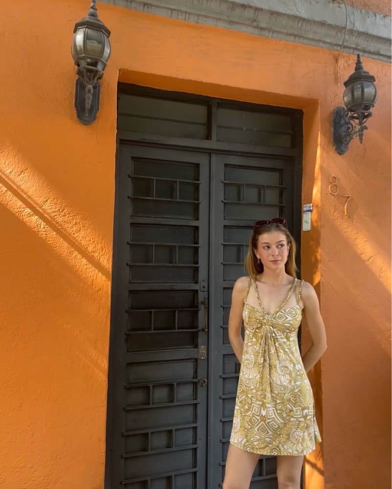 Vintage Strappy Dress - Image 4