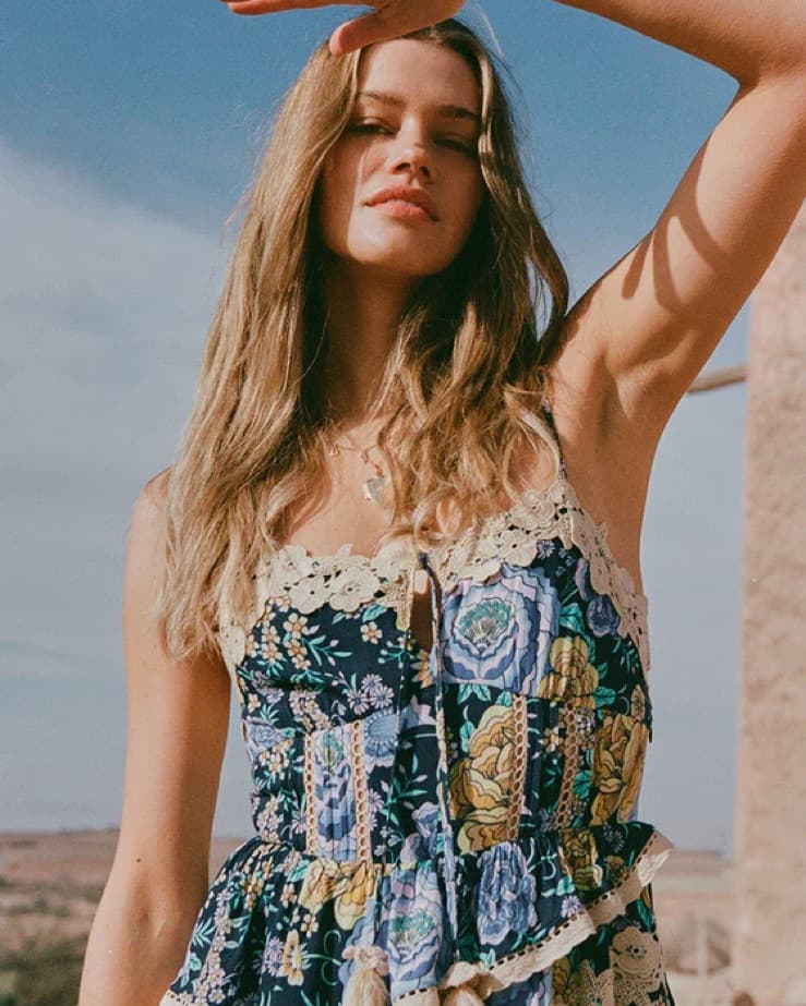 Spell Full Bloom Ruffle Soirée Dress - Image 2