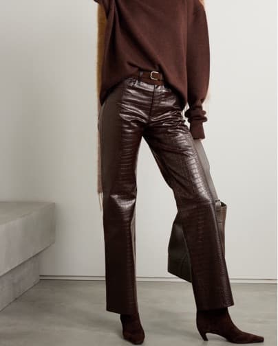 Frankie Shop Croc-Effect Pants - Image 1