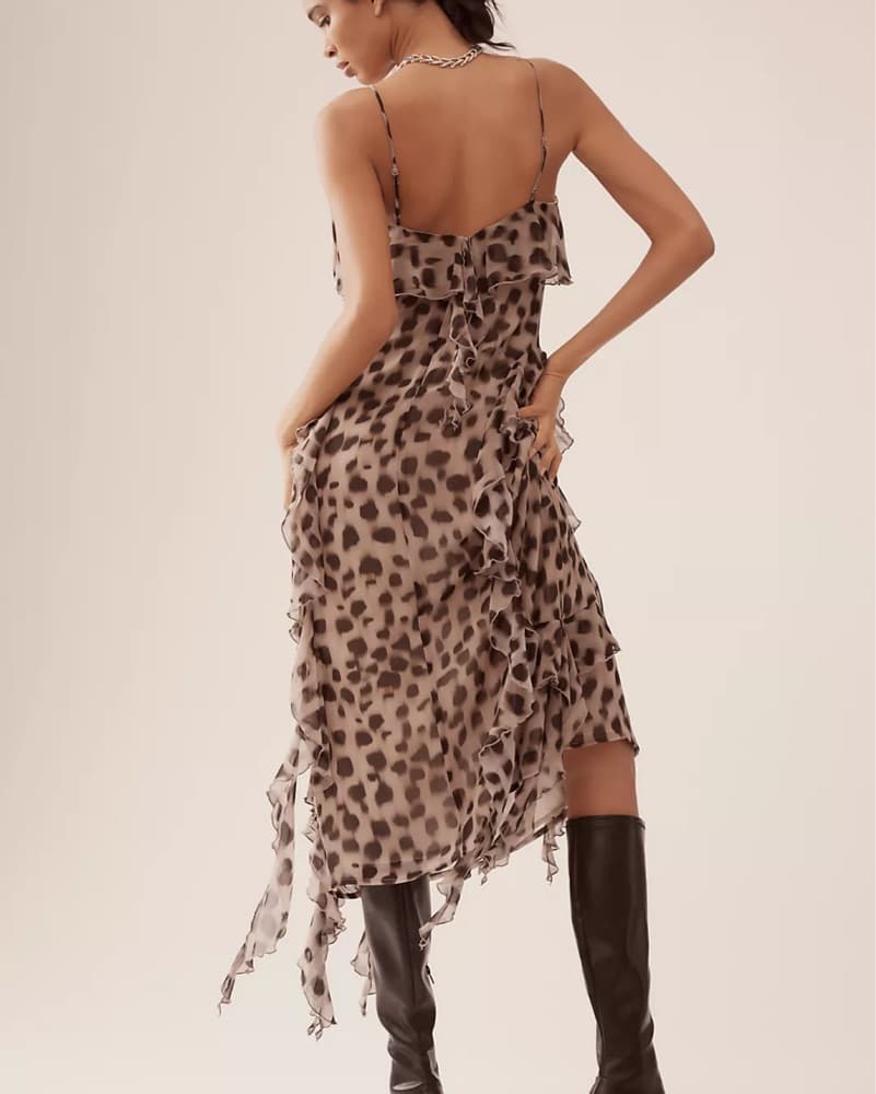 Anthropologie Ruffled Midi Dress - Image 3