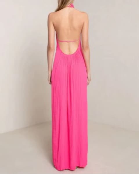 A.L.C. Hot Pink Halter Dress - Image 2