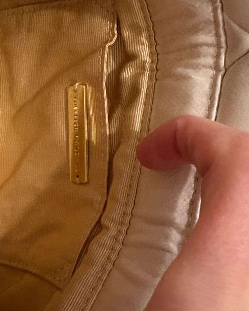 Quilted Satin Clutch with Golden Hardware - Image 3
