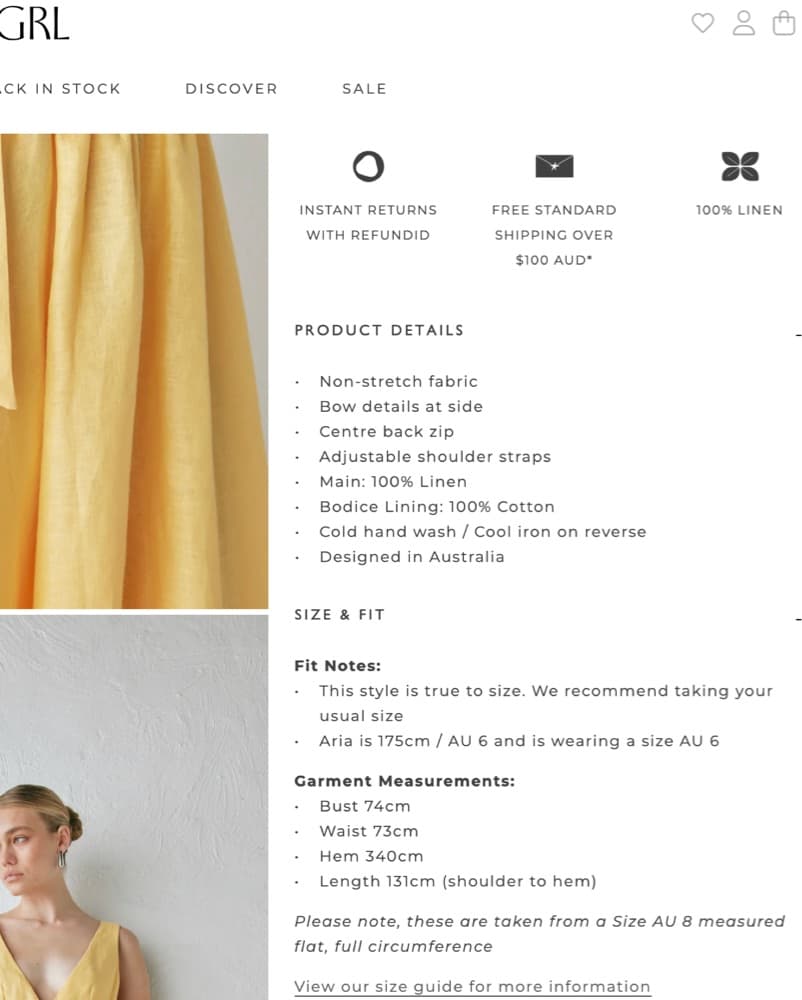 VRG GRL Yellow Linen Midi Sundress - Image 3