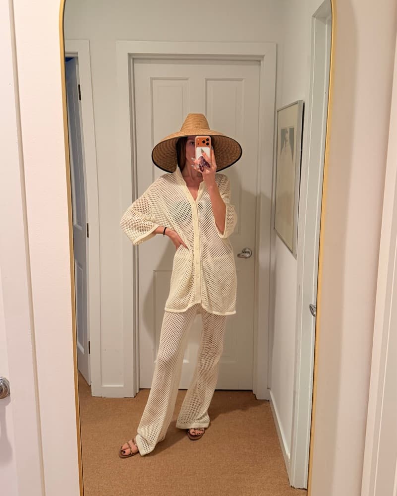Oversized Knit Two Piece Cover Up - Image 1