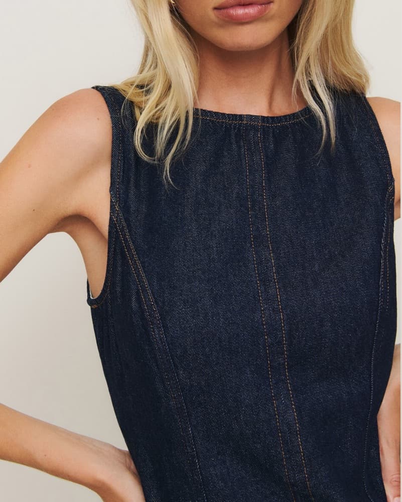 Reformation Citron Denim Dress - Image 3