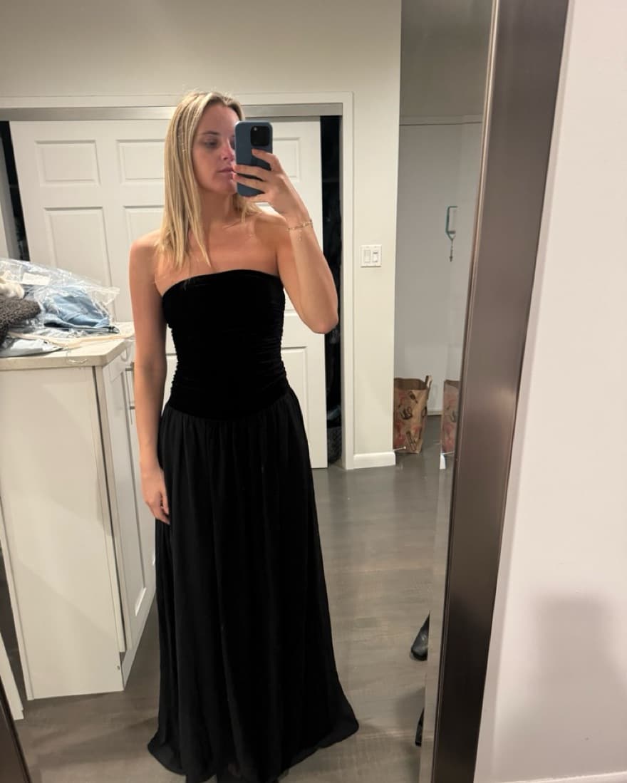 Tularosa Black Velvet Bodice Dress - Image 5