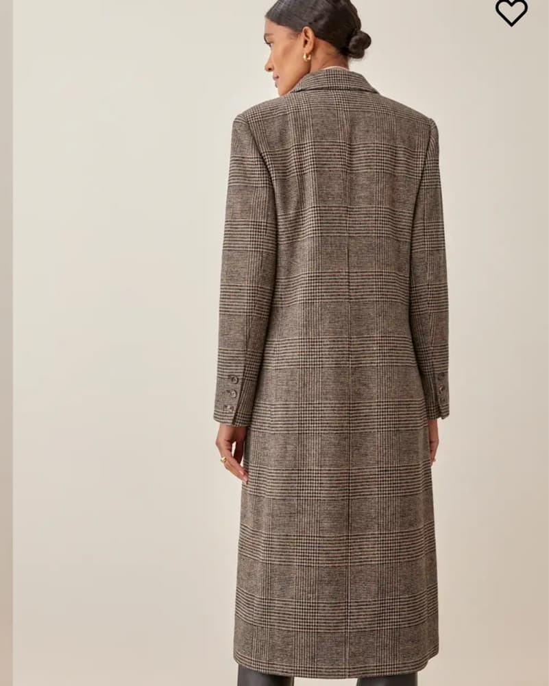Reformation Plaid Coat Size XS - Image 2