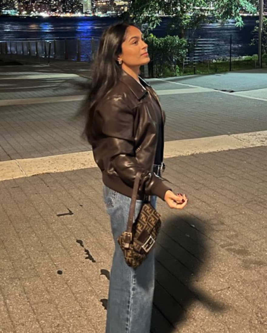 Aritiza Wilfred Leather Bomber Jacket - Image 3