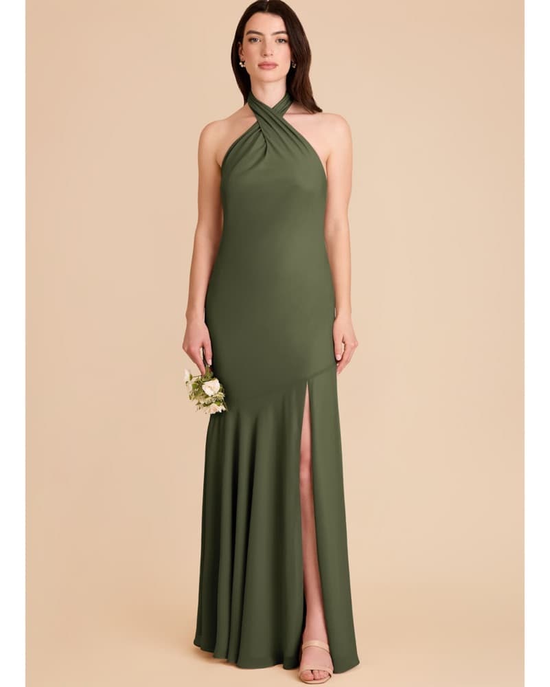 Birdy Grey Stephanie Dress Chiffon Olive - Image 1