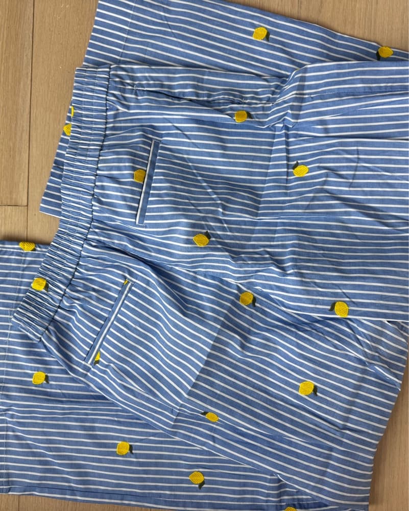 Nicole Miller Striped Lemon Linen Pants - Image 3